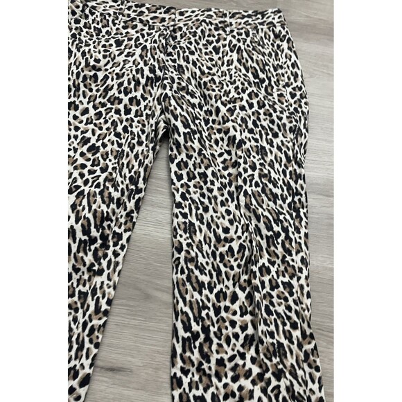J. Crew Capri Crop Pants Leopard  Animal Print work casual office size 6 - Picture 2 of 6
